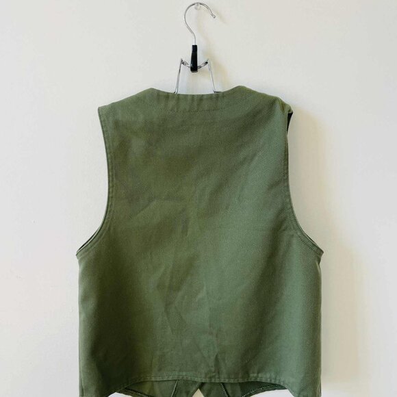 Vintage Olive Green Waistcoat - Picture 5 of 5